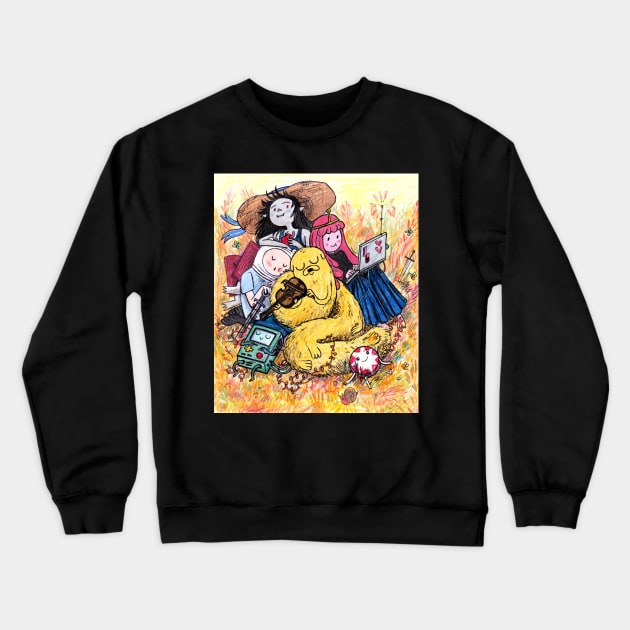 Adventure Time picnic Crewneck Sweatshirt by sadnettles